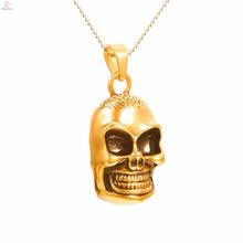 Fashion New Arrival Gold Plated Skull Stainless Steel Pendants